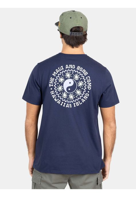 Polera MC Hawaiian Azul Hombre Maui And Sons-1
