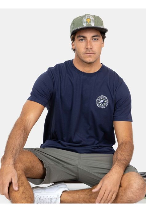 Polera MC Hawaiian Azul Hombre Maui And Sons-2