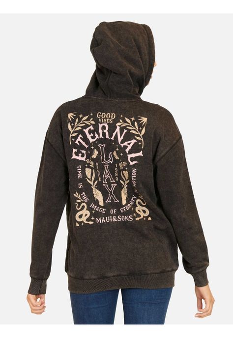 Poleron FZ Spirit Negro Mujer Maui And Sons-1