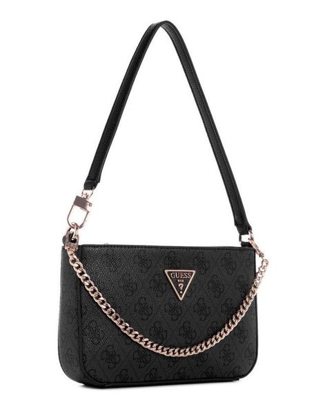 Cartera Guess Mujer Noelle Mini Top Zip Shoulder Gris oscuro-1