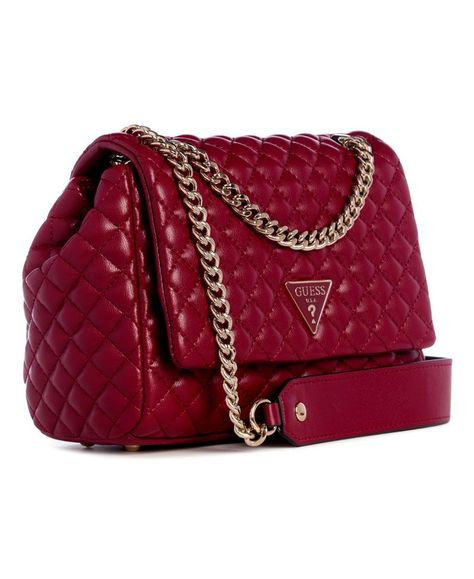 Cartera Guess Mujer Eco Rianee Cnrtble Xbody Flap Rojo-1