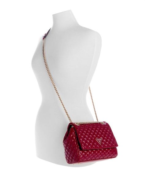 Cartera Guess Mujer Eco Rianee Cnrtble Xbody Flap Rojo-4