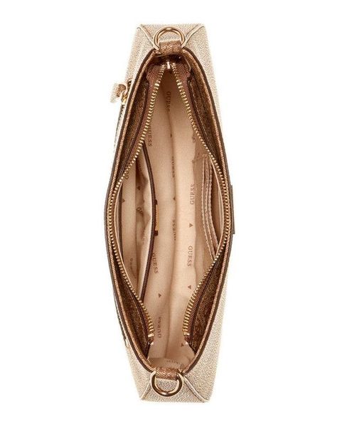 Cartera Guess Mujer Noelle Top Zip Shoulder Bag Café-3