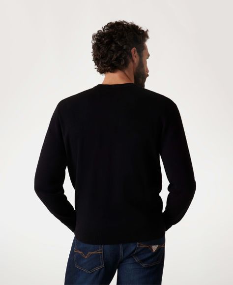 Tejido Guess Hombre Flick Cn Blocking Swtr Negro-2