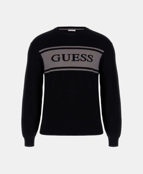 Tejido Guess Hombre Flick Cn Blocking Swtr Negro-4