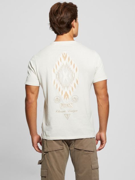 Polera Guess Hombre Ss Bsc Santa Fe Tee Crema-4