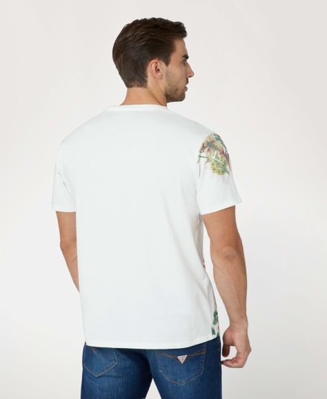Polera Guess Hombre Ss Bsc Floral Hawk Tee Amarillo-2