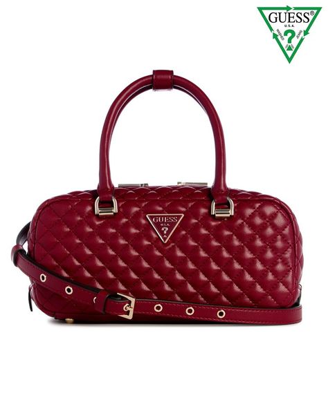Cartera Guess Mujer Eco Rianee Satchel Rojo-0