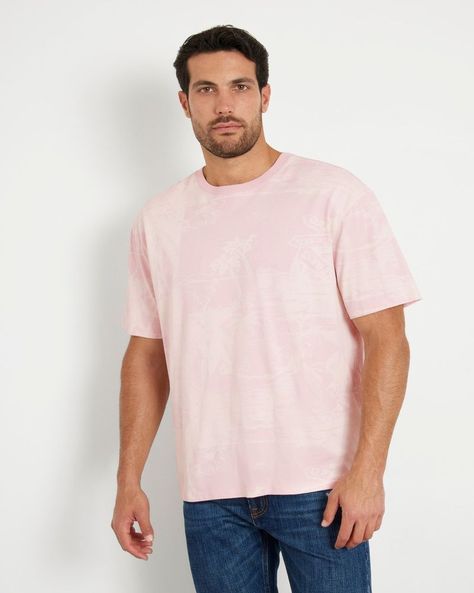 Polera Guess Hombre Ss Bsc Island Life Tee Rosado-0