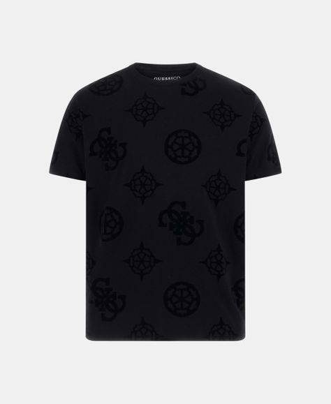 Polera Guess Hombre Ss Bsc Peony Print Tee Negro-4