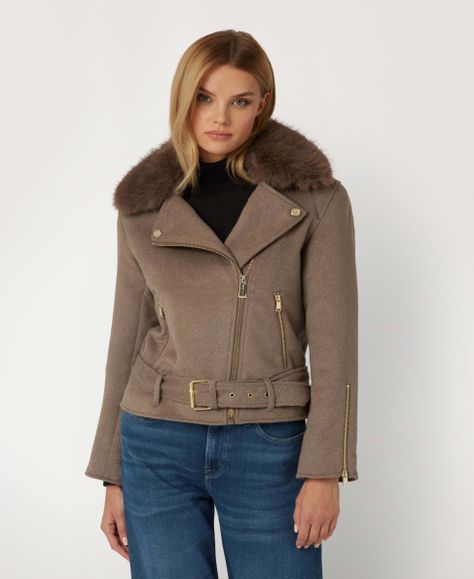 Chaqueta Guess Mujer Nancy Faux Fur Jacket Surtido-0