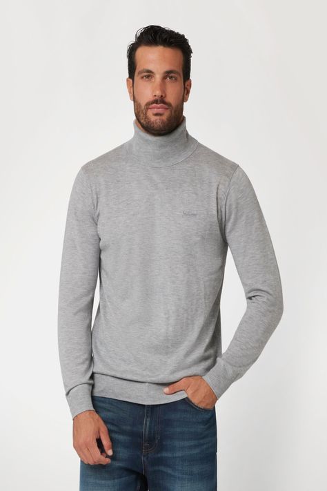 Sweater Guess Hombre Ebenezer Tn Swtr Gris-0