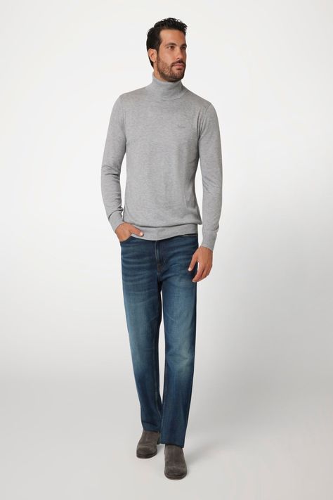 Sweater Guess Hombre Ebenezer Tn Swtr Gris-1