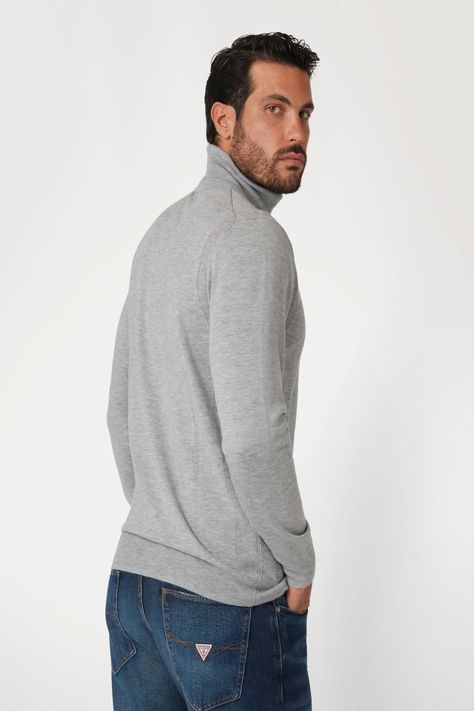 Sweater Guess Hombre Ebenezer Tn Swtr Gris-2