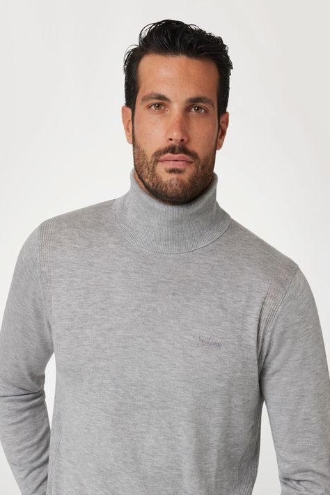 Sweater Guess Hombre Ebenezer Tn Swtr Gris-3