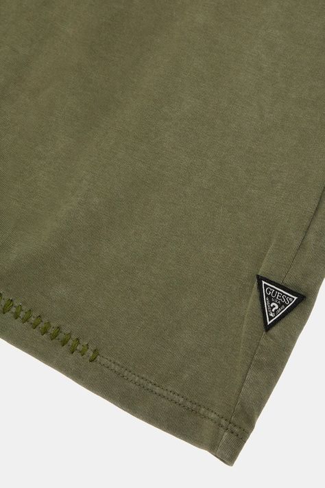 Polera Guess Hombre Ss Bsc Guess Applique Tee Verde-4