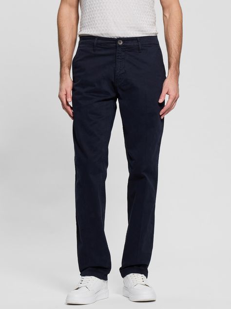 Pantalon Guess Hombre Angels Chino Azul-0