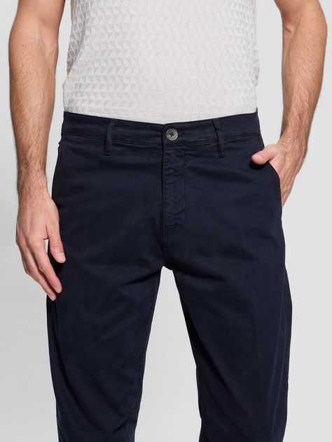 Pantalon Guess Hombre Angels Chino Azul-2