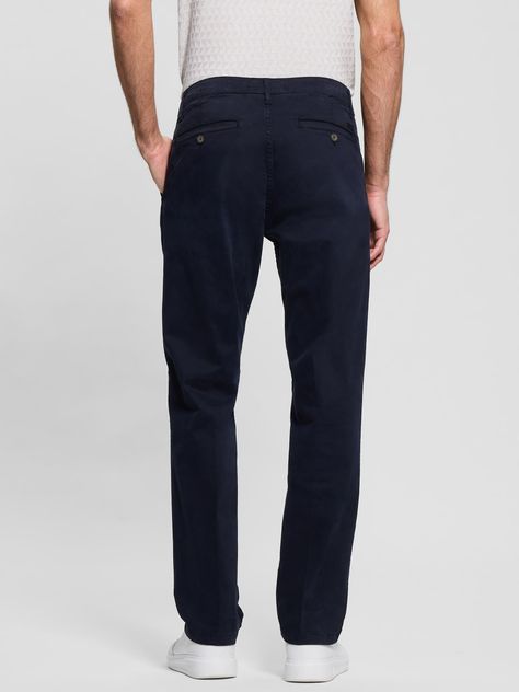 Pantalon Guess Hombre Angels Chino Azul-5