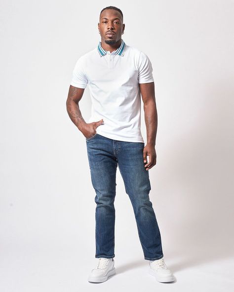 Polera Guess Hombre Lyle Ss Polo Blanco-1