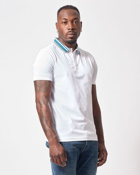Polera Guess Hombre Lyle Ss Polo Blanco-2