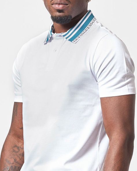 Polera Guess Hombre Lyle Ss Polo Blanco-3