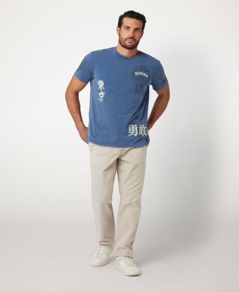 Polera Guess Hombre Ss Bsc Tokyo Stamps Tee Surtido-1