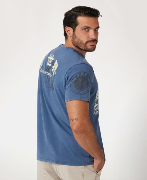 Polera Guess Hombre Ss Bsc Tokyo Stamps Tee Surtido-2