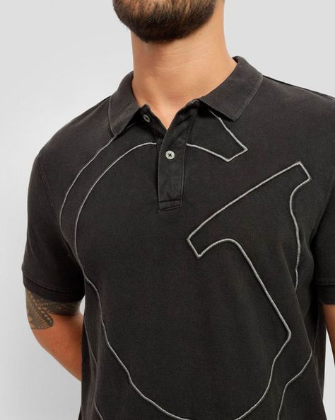 Polera Guess Hombre G Letter Ss Polo Negro-2