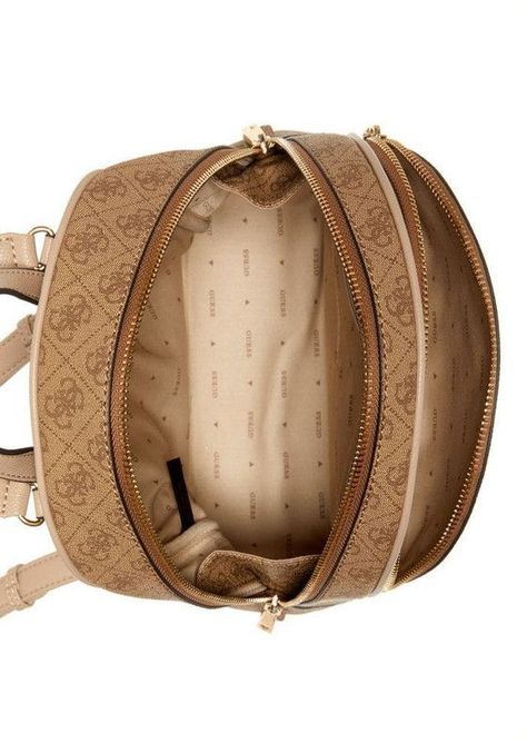Mochila Guess Mujer Manhattan Large Backpack Café-3