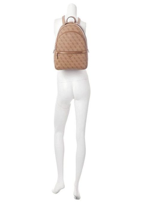 Mochila Guess Mujer Manhattan Large Backpack Café-4