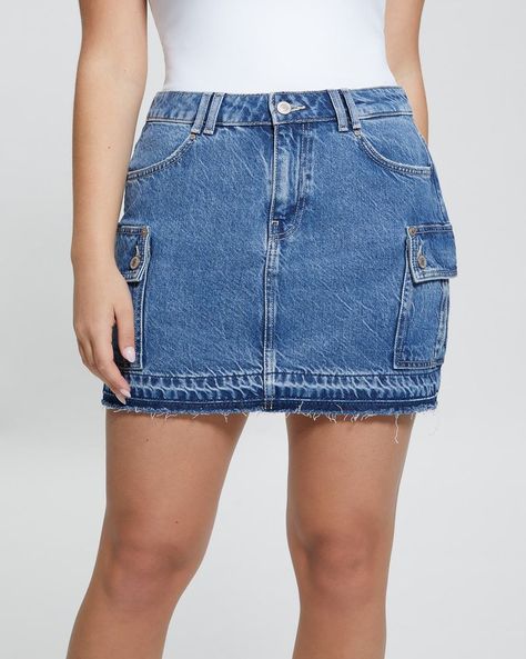 Falda Guess Mujer Vivette Skirt Azul-0