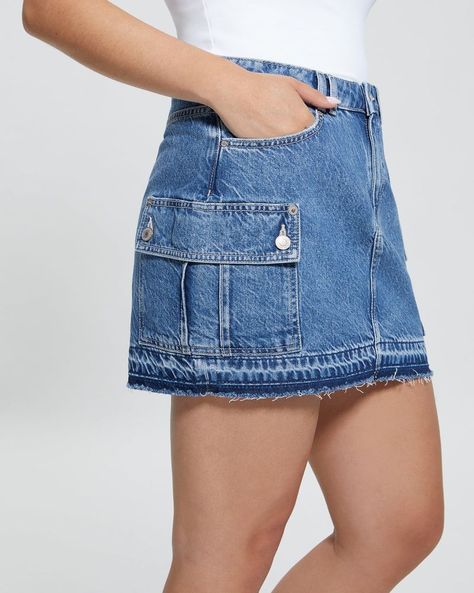 Falda Guess Mujer Vivette Skirt Azul-2
