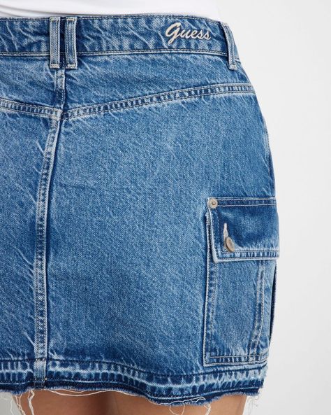 Falda Guess Mujer Vivette Skirt Azul-4
