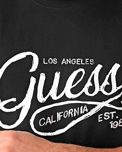 Polera Guess Hombre Ss Cn Logo Tee Negro-2