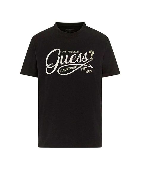 Polera Guess Hombre Ss Cn Logo Tee Negro-4