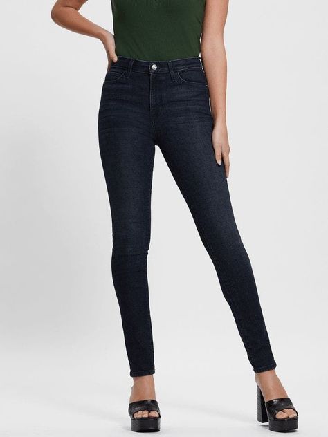 Jeans Guess Mujer 1981 Skinny Negro-0