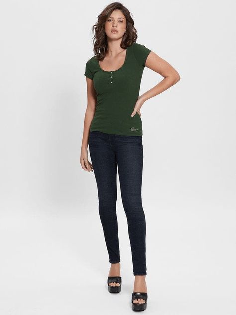 Jeans Guess Mujer 1981 Skinny Negro-3