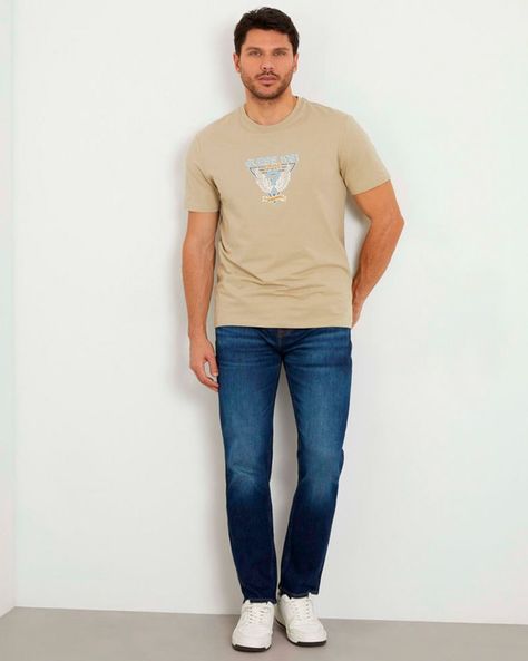 Jeans Hombre Guess Angels Azul Denim-2