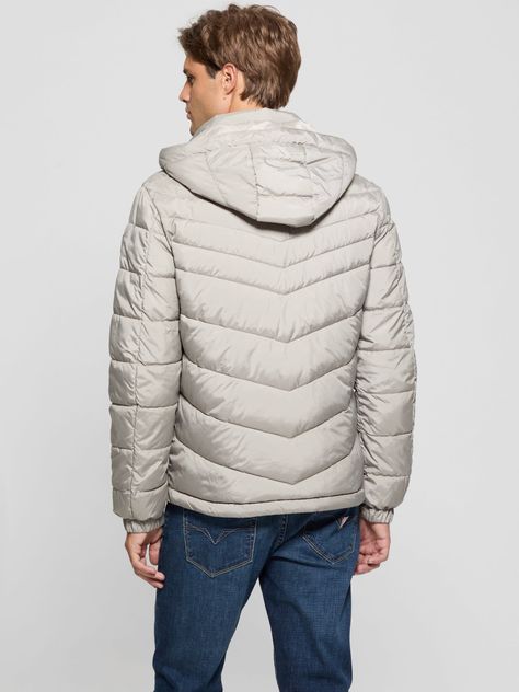 Chaqueta Guess Hombre Light Puffa Jacket Café-5