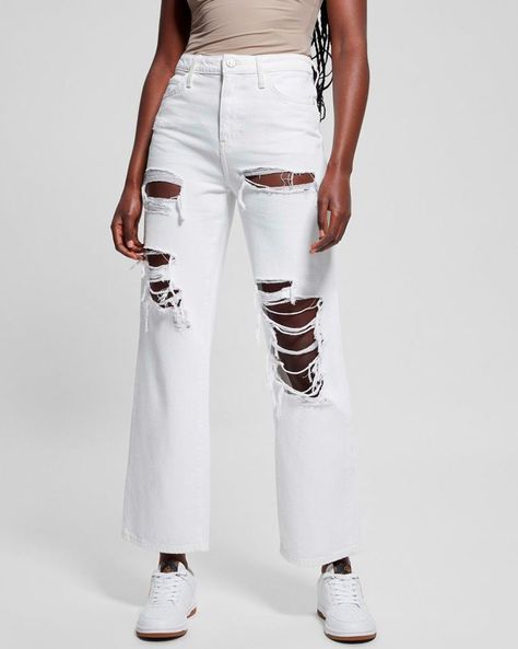 Jeans Guess Mujer 90S High Rise Blanco-0