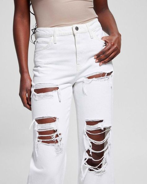 Jeans Guess Mujer 90S High Rise Blanco-2