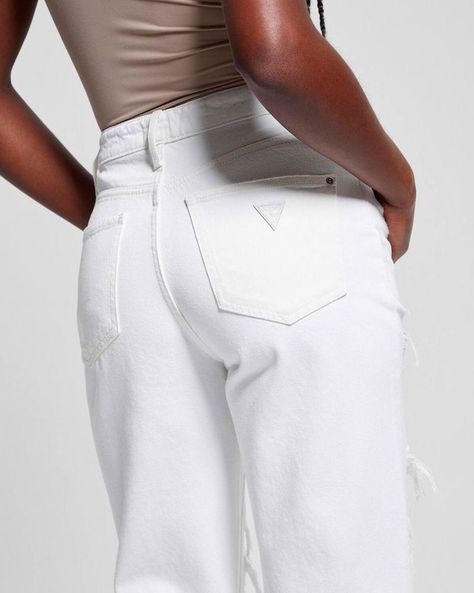 Jeans Guess Mujer 90S High Rise Blanco-3