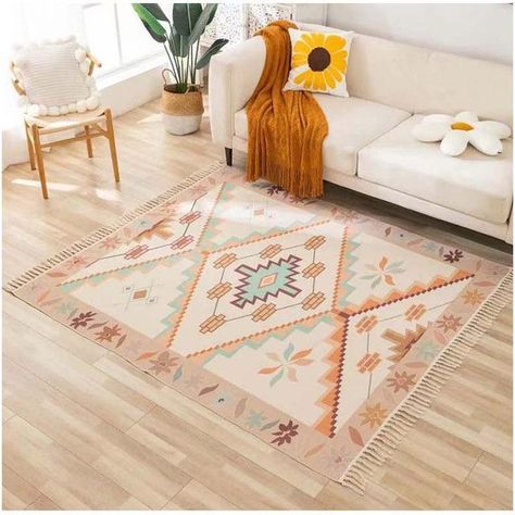 Alfombra bohemia de estilo etnico 180x200 cm-05-0