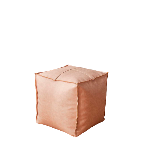 Pufs otomano de estilo nórdico Rosa 45x45 cm-0
