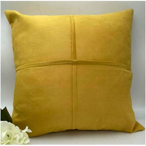 Fundas De Cojín de Semicuero Mostaza 50x50 pack de 02 unidades-0