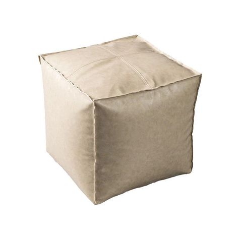 Pufs otomano de estilo nórdico Beige 45x45 cm-0