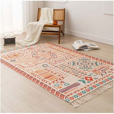 Alfombra bohemia de estilo etnico 180x200 cm-07-0