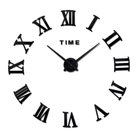 Reloj con Pegatinas de Espejo Acrílico Romano-0