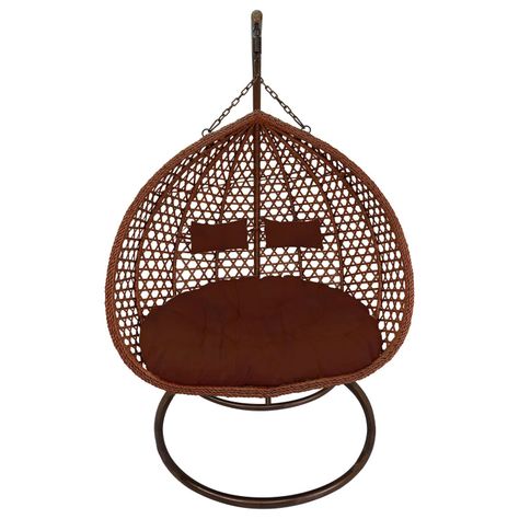 Silla Colgante Hawái XL Chocolate Cojín Café-0